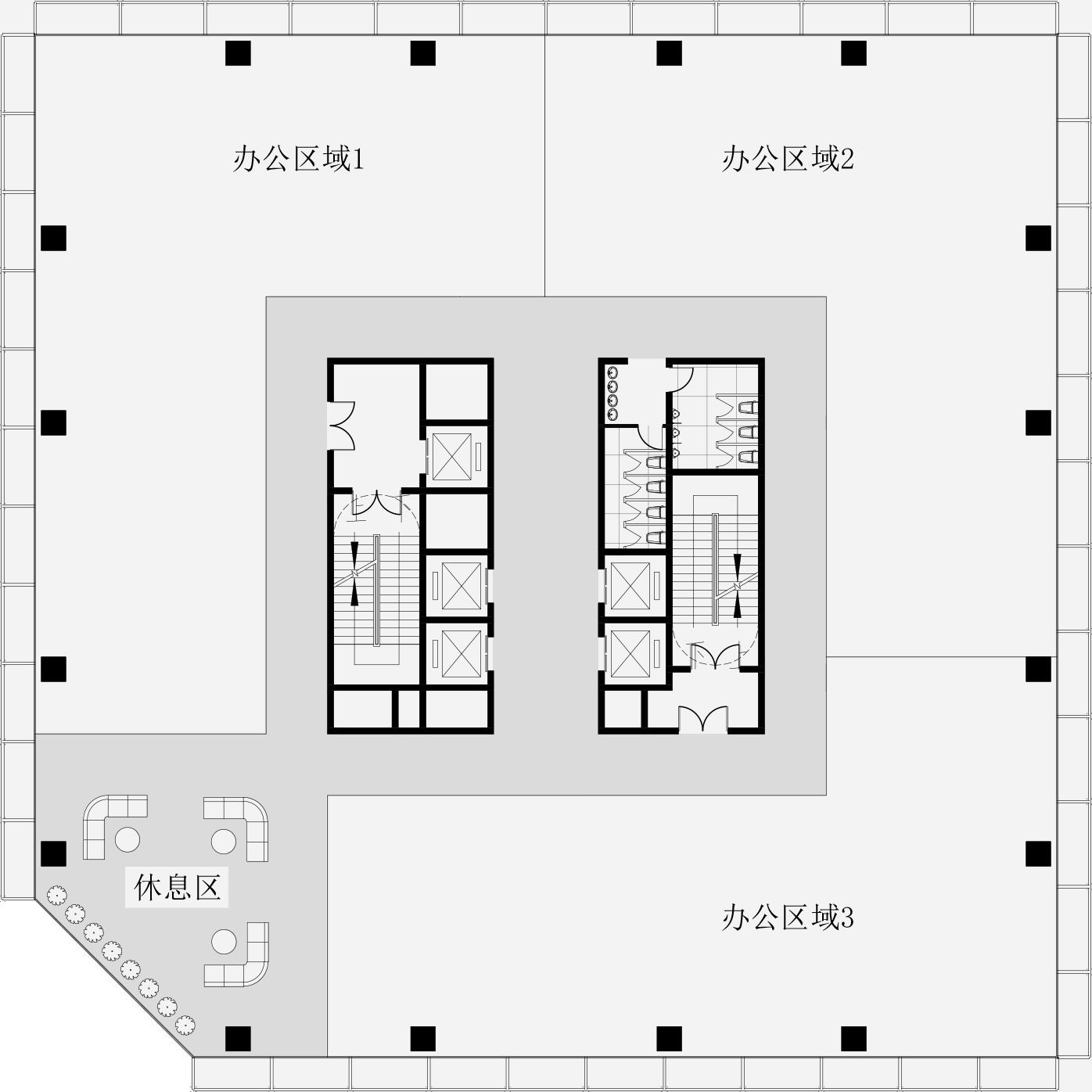 办公层平面二